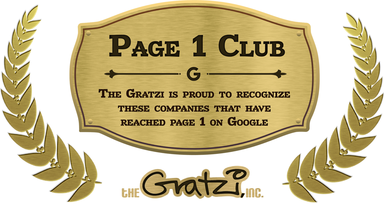 page 1 club, the gratzi, page 1 of google